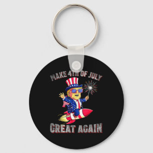 Donald Trump Patriotisk Fyrverkeri Gör 4:e Juli G Nyckelring