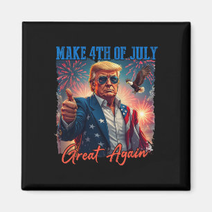 Donald Trump Patriotisk Fyrverkeri Gör 4e Juli G Magnet