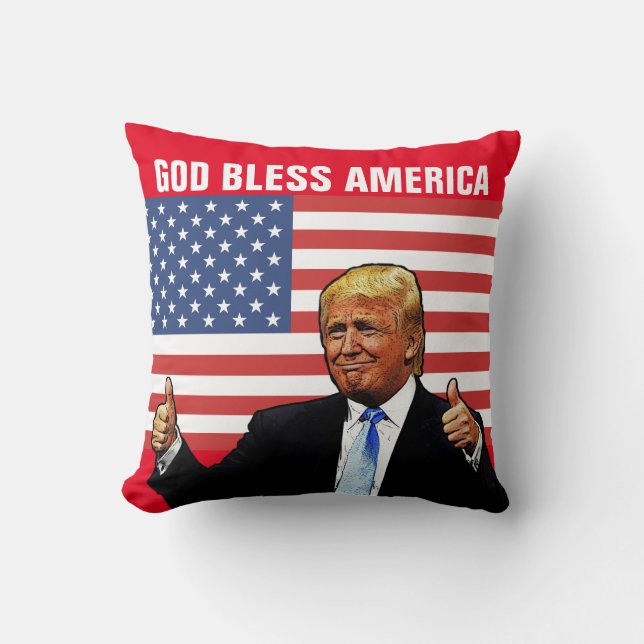 DONALD TRUMP PATRIOTISK KASTKUDDE KUDDE (Framsida)