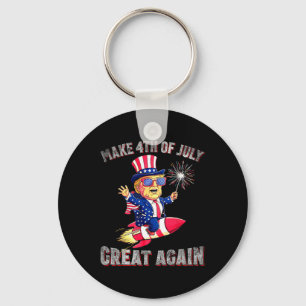 Donald Trump Patriotiska Fyrverkerier Gör 4:e Juli Nyckelring