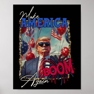 Donald Trump Patriotiska Fyrverkerier Gör 4:e Juli Poster