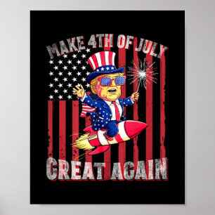 Donald Trump Patriotiska Fyrverkerier Gör 4:e Juli Poster