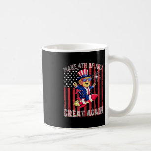 Donald Trump Patriotiska Fyrverkerier Gör 4e Juli Kaffemugg