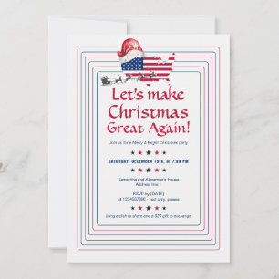 Donald Trump Patriotiska Gör julen stor igen Inbjudningar