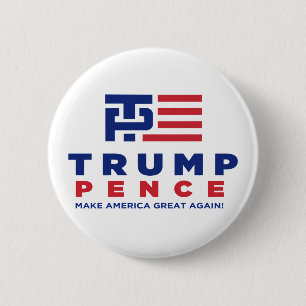 Donald Trump Pence 2016 Val Kampanj Knapp
