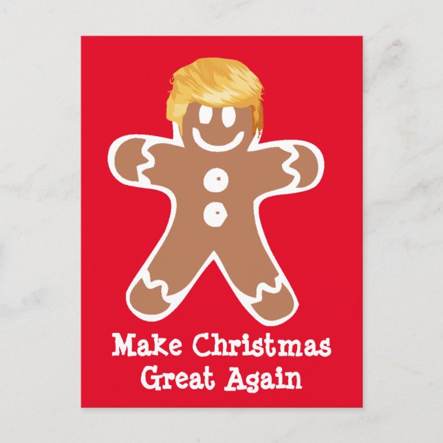 Donald Trump Pepparkaksgubbe Vykort (Framsida)