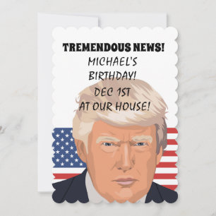 DONALD TRUMP PERSONLIG BIRTHDAY INVITATIONS INBJUDNINGAR