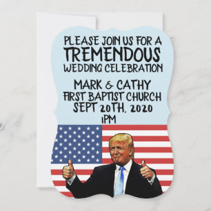DONALD TRUMP PERSONLIG WEDDING INVITATIONS INBJUDNINGAR