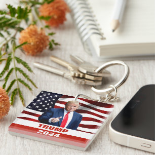 Donald Trump Photo 2024 Valekryl Keychain