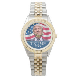 Donald Trump Photo - President 2020 Flagga Armbandsur