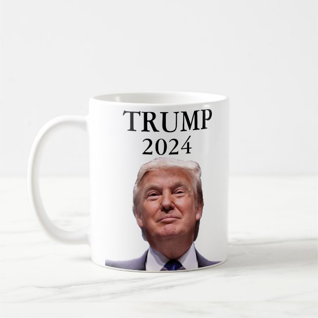 Donald Trump Photo President 2024 Decal Kaffemugg (Vänster)