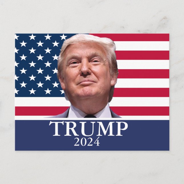 Donald Trump Photo - President 2024 Helg Vykort (Framsida)