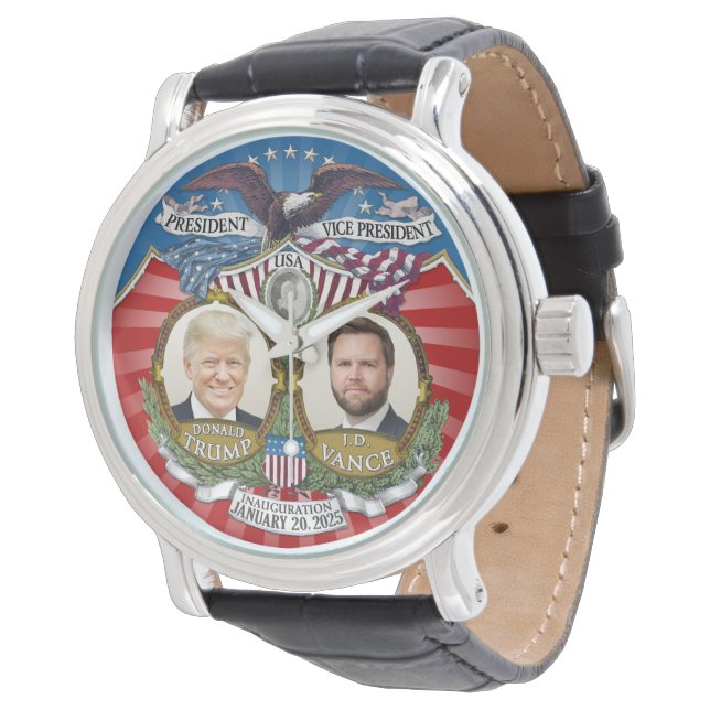 Donald Trump Photo - President Inauguration Armbandsur (Vinklad)