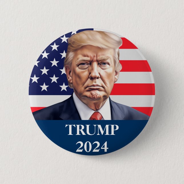 Donald Trump Photo - presidenten sa nog Pinback Knapp (Framsida)