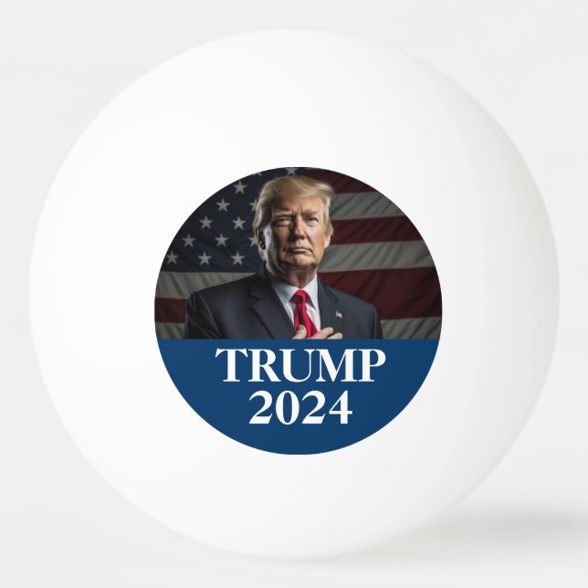 Donald Trump Photo - Trump 2024 Behålla America Un Pingisboll (Framsidan)