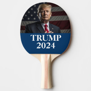 Donald Trump Photo - Trump 2024 Behålla America Un Pingisracket