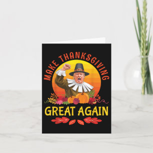 Donald Trump Pilgrim Costume gör Thanksgiving Gre Kort