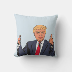DONALD TRUMP Pillows, Thumbs up Kudde