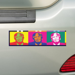 Donald Trump Pop Art Bumper Sticker Bildekal