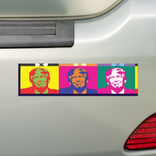 Donald Trump Pop Art Bumper Sticker Bildekal (På Bil)