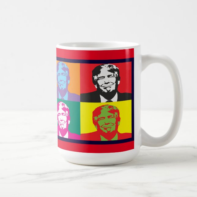 Donald Trump Pop Art Classic White Mugg (Höger)