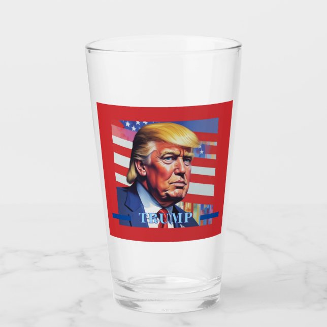 Donald Trump Pop Art Glaskopp (Framsida)