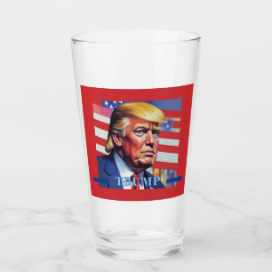 Donald Trump Pop Art Glaskopp