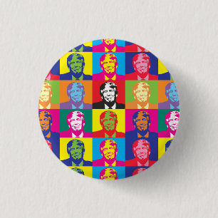 Donald Trump Pop Art Round Pin-Back-knapp Knapp