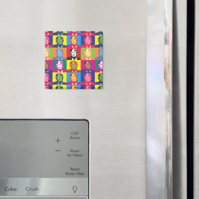 Donald Trump Pop Art Square Magnet (In Situ (Fridge))