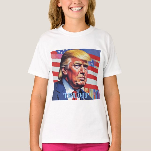Donald Trump Pop Art T Shirt (Framsida)