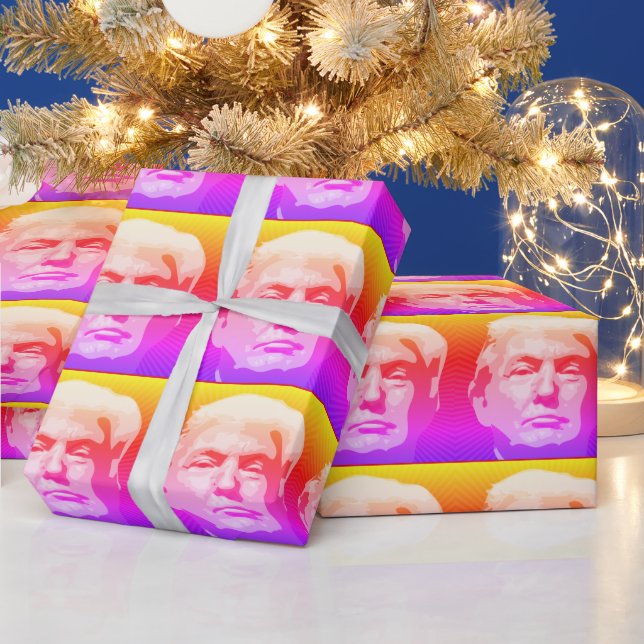 DONALD TRUMP POP ART WRAPPING PAPPER PRESENTPAPPER (Helgdagar)