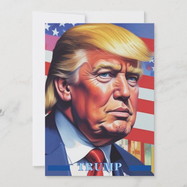 Donald Trump Popkonst Julkort (Framsida)