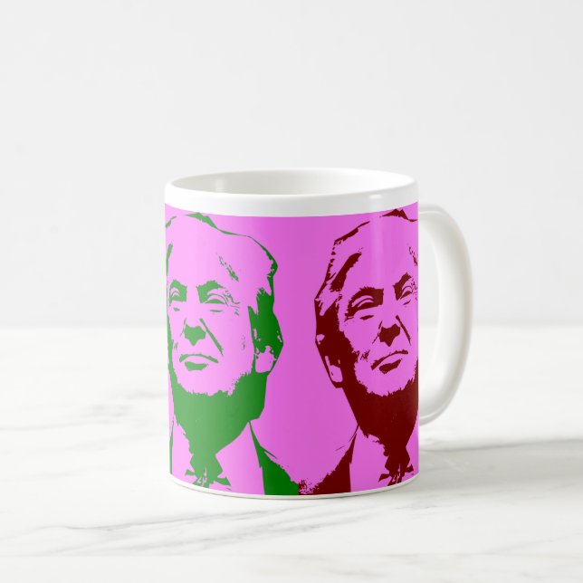 Donald Trump popkonst röstar trumf 2020 Kaffemugg (Framsida höger)