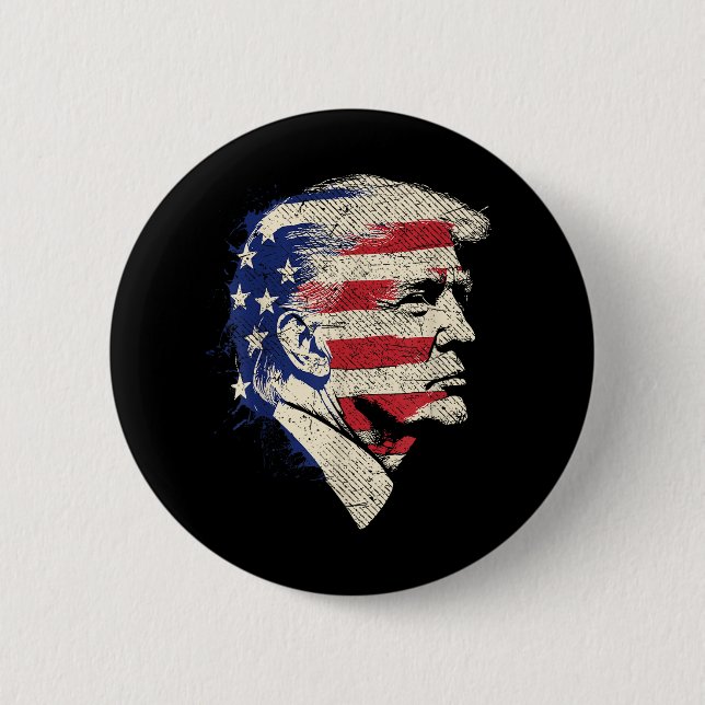 Donald Trump Porträtt Knapp (Framsida)