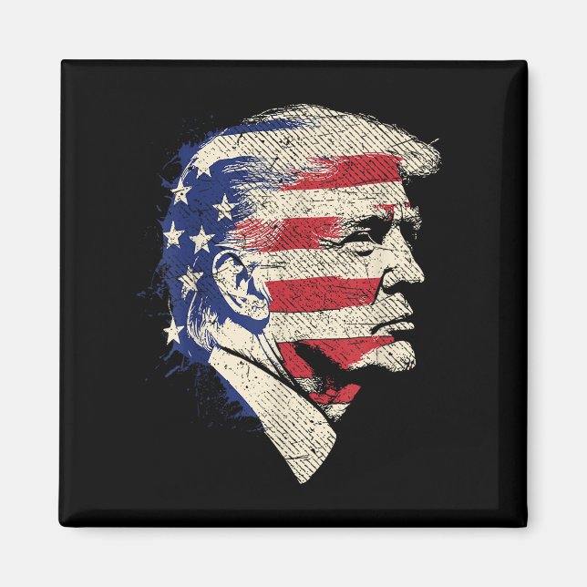 Donald Trump Porträtt Magnet (Framsidan)