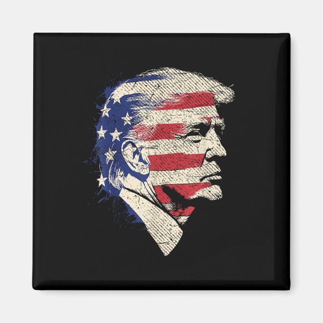 Donald Trump Porträtt Magnet (Framsidan)