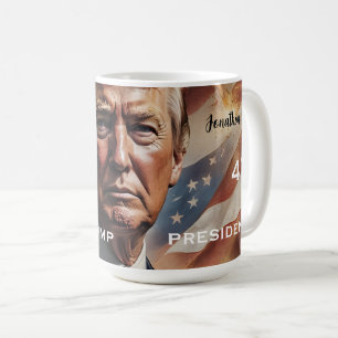 Donald Trump PRESdent Porträtt Kaffemugg