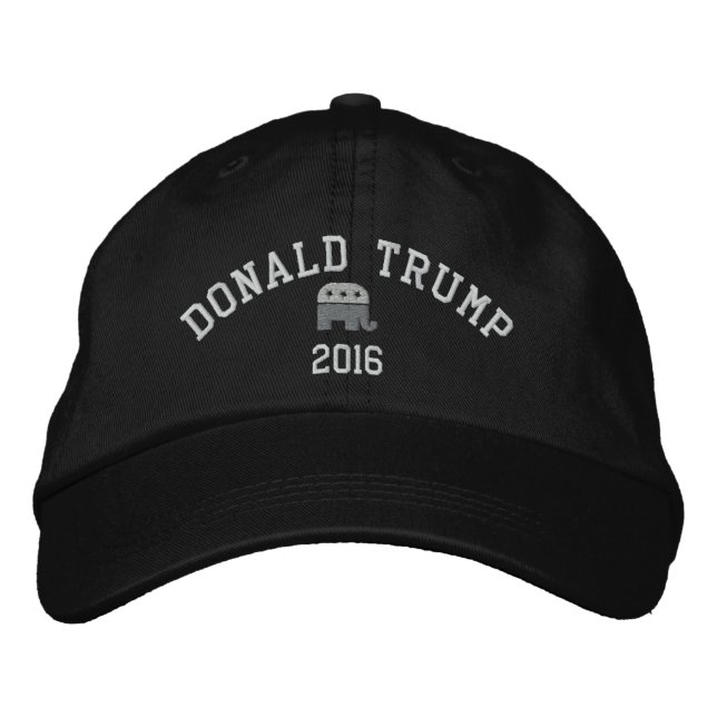 Donald Trump - President 2016 2020 GOP elefant Broderad Keps (Framsida)