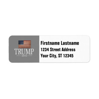Donald Trump - president 2016 Returadress Etikett