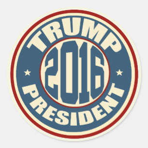 Donald Trump President 2016 Runt Klistermärke