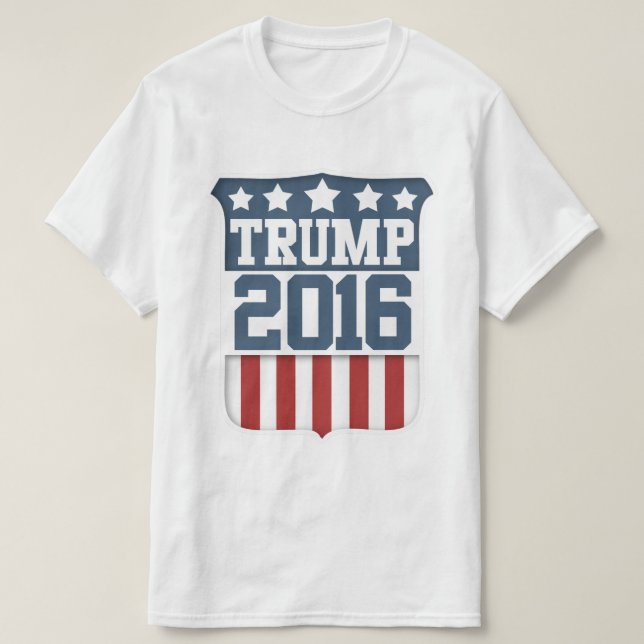 Donald Trump President 2016 Shield Tee Shirt (Design framsida)