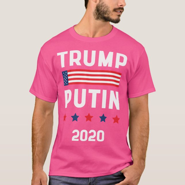 Donald Trump President 2020 - USA flagga Gift Poli T Shirt (Framsida)