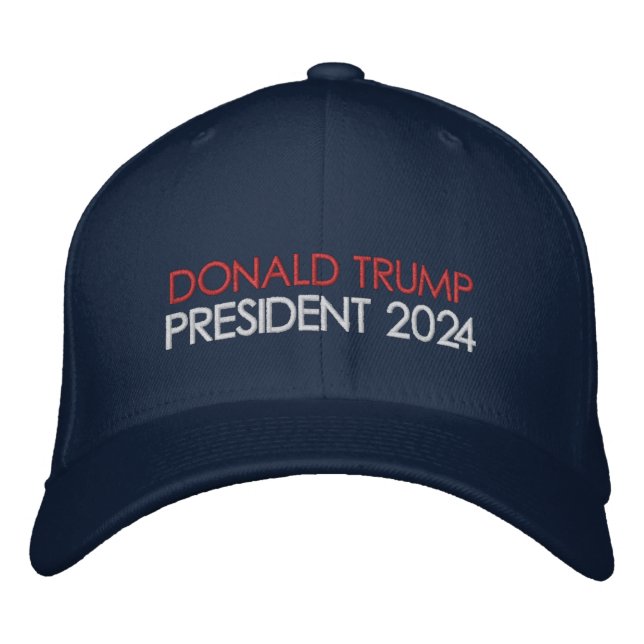 Donald Trump President 2024 Broderad Keps (Framsida)
