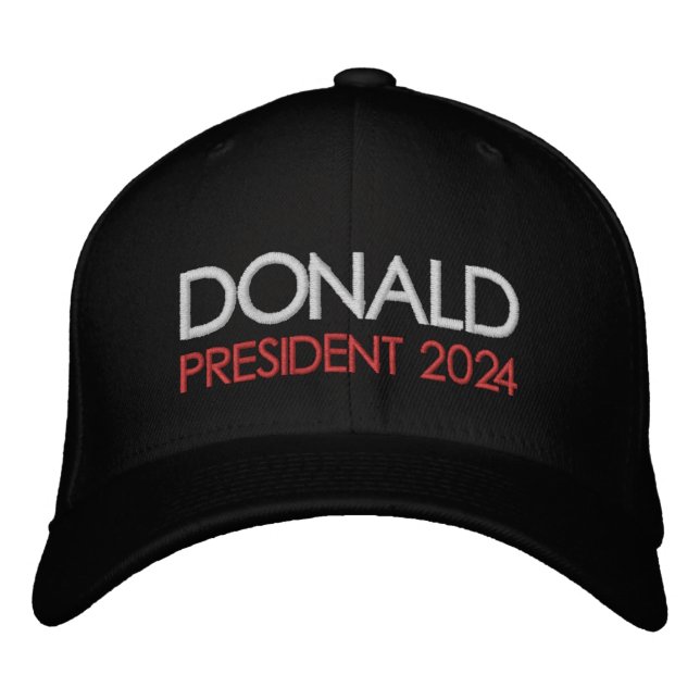 Donald Trump President 2024 Broderad Keps (Framsida)