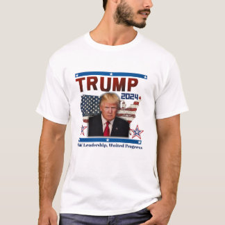 Donald Trump President 2024, djärvt ledarskap T Shirt