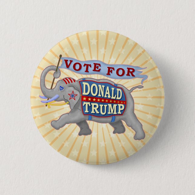 Donald Trump President 2024 Republican Elephant Knapp (Framsida)