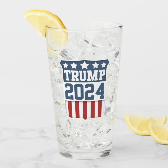 Donald Trump President 2024 Shield Glaskopp (Framsida Ice)