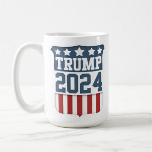 Donald Trump President 2024 Shield Kaffemugg