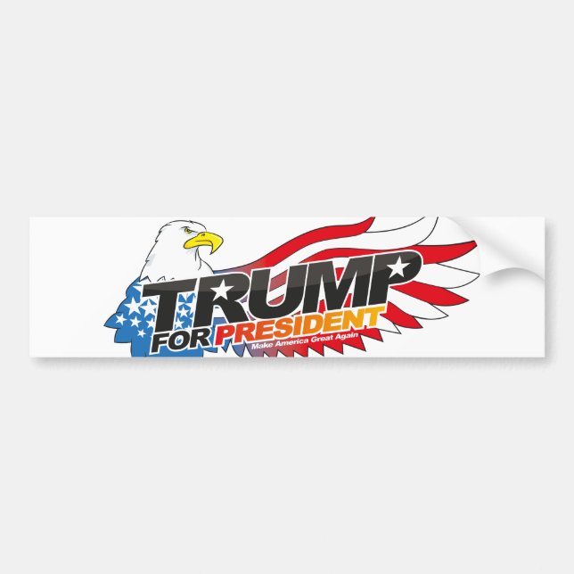 Donald Trump President Bumper Sticker Bildekal (Framsidan)