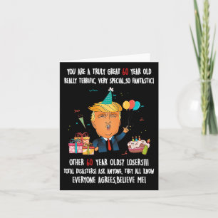 Donald Trump President Funny 60th Birthday Trump B Kort